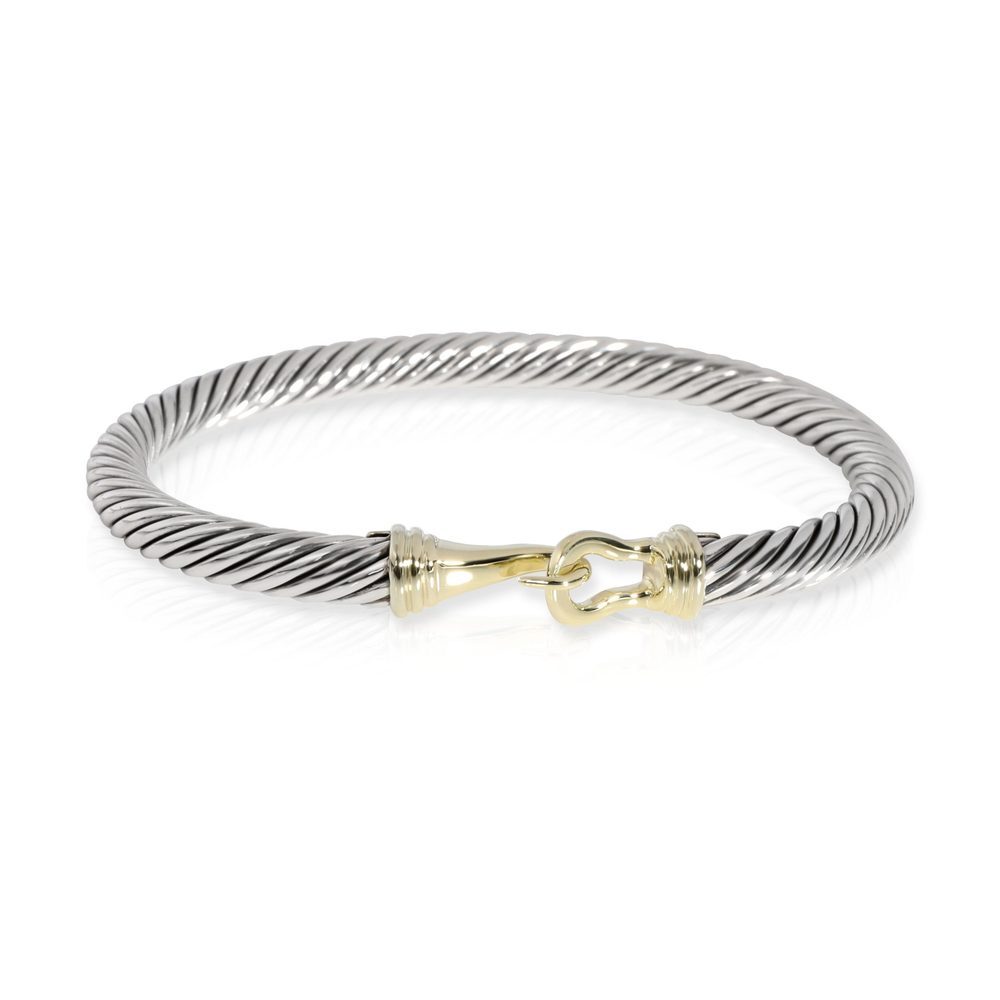 David Yurman Cable Hook Bracelet in 14K Yellow Gold & Sterling Silver